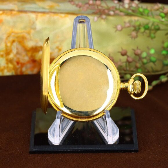 American Waltham Watch Company — A Fine and Rare 18k Gold Open-Face Pocket Watch - Picture 5 of 10